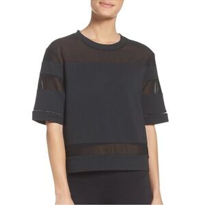 ALO Yoga Mellow Short Sleeve Top in Black Sz M